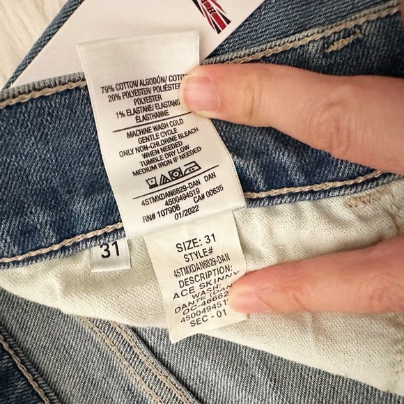 NWT $195 HUDSON Mens Size 31 Ace Skinny Fit Leg Stretch Denim Jeans in DONTE - Picture 12 of 15